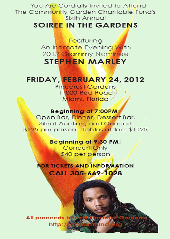 stephen marley live soiree in the garden