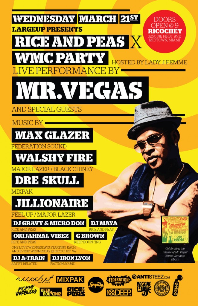 Rice and Peas Mr Vegas Album Release Party For Sweet Jamaica In Miami Tonite 