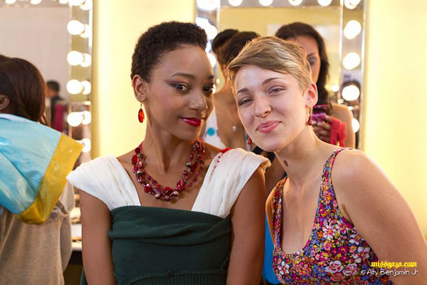 Rebecca with Abenah Gonzalez Mission Catwalk 2 april 2012