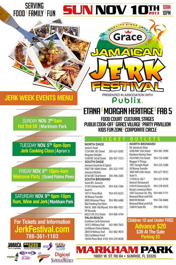 GRACE JERK FESTIVAL NOV 10 2013 SOUTH FLORIDA -ACTIVITIES