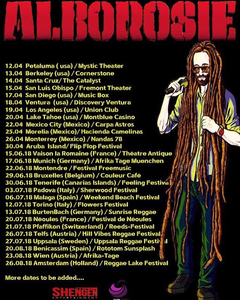 alborosie unbreakable tour dates 2018