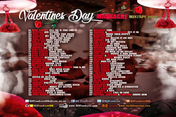 download DJ FearLess Valentines Day Massacre reggae dancehall Mixtape 2016