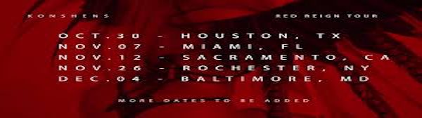 konshens red reign US tour dates 2021