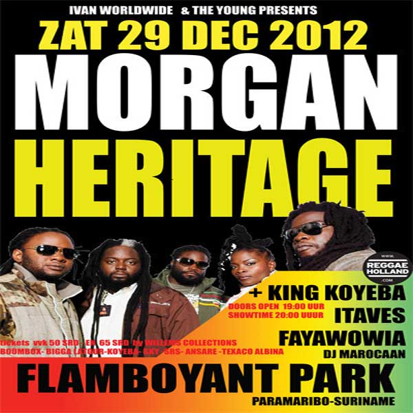 morgan heritage live show in suriname dec 29