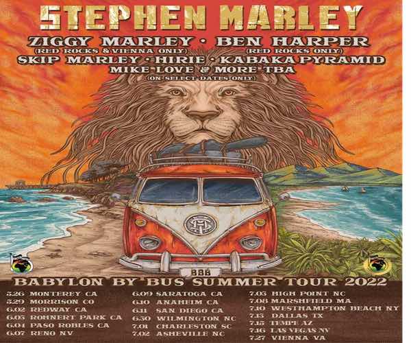 stephen marley babylon by bus summer tour date 2022