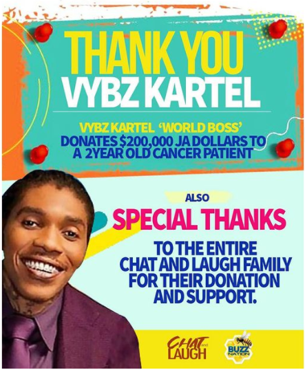 vybz kartel charity donation 2021